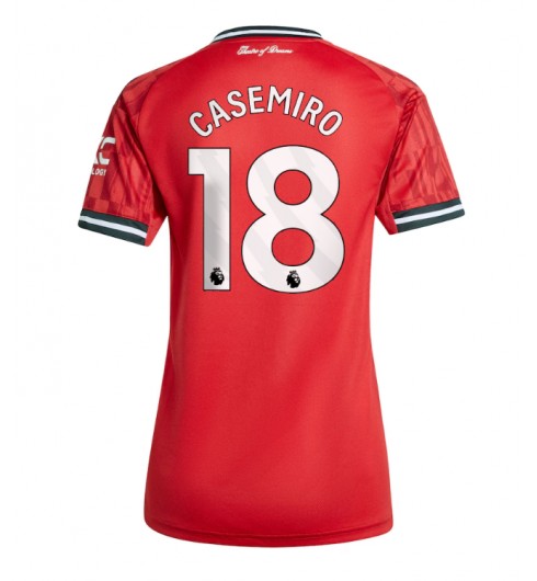 Ženske Nogometnih dresov Manchester United Casemiro #18 Domači 2025-26 Kratki rokavi Ženske Nogometnih dresov Manchester United Casemiro #18 Domači 2025-26 Kratki rokavi